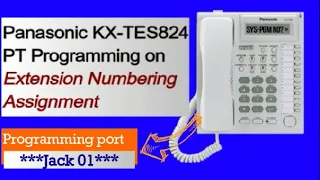 How to Program the Extension Numbering Assignment on Panasonic KX-TES824 Pabx Using PT Programming