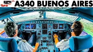 Piloting the A340 out of Buenos Aires | Cockpit Views