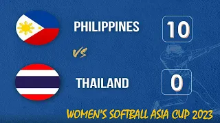 Philippines (RP Blu Girls) vs Thailand | Full Game | Women's Softball Asia Cup 2023 | 04/03/2023