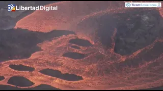 #VOLCÁN: Nuevas imágenes de los ríos de lava incandescente en La Palma