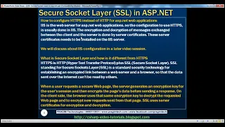 100 Secure Socket Layer in asp net Part 100