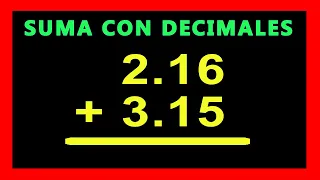 ✅👉 Suma con Decimales para Niños de primaria