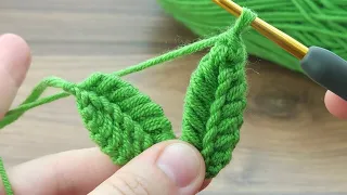 perfect👍 very easy Tunisian crochet making leaf bandana  #crochet #tunisiancrochet