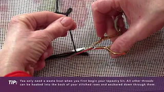 How to end your needlepoint thread, and start a new one!