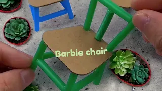 كرسي باربي من الورق المقوى/ اشغال يدويه - Barbie chair made of cardboard / handicrafts