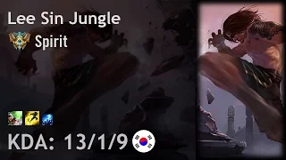 Lee Sin Jungle vs Rek'Sai - Spirit - KR Challenger Patch 7.9