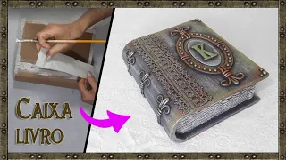 How to make an amazing BOOK BOX / DIY cardboard