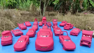 Clean up muddy minicars & disney car convoys! Play in the garden #11