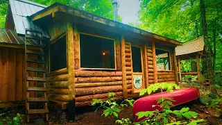 Adding a Screened Door to my Log Cabin and More Off Grid Cabin Life