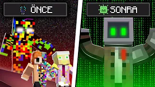 Minecraft ama GLITCH ve TECHNO.EXE Gizeminin Hikayesi...