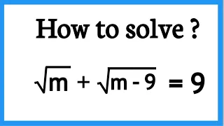 Nice Algebraic square root equation | Find the value of m | Math solution with Nr logic