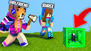 Speedrunner VS Hunter With My Girlfriends But, You Can Go Inside Any Block in Minecraft...