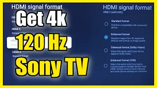 How to Turn On 120hz at 4k Resolution on your SONY TV Google TV (PS5 or Xbox)