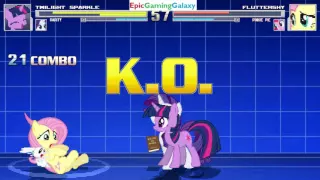 Twilight Sparkle And Rarity VS Fluttershy And Pinkie Pie In A MUGEN Match / Battle / Fight