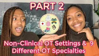 OCCUPATIONAL THERAPY SCHOOL|| Non-Clinical OT Settings & 9 Different OT Specialities!