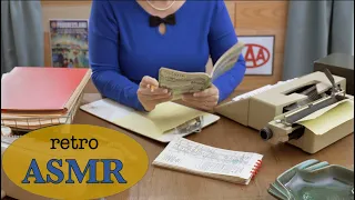 Retro AAA Travel Agency ✨ 1960s ASMR ✨ Maps, Papers, Crinkles 🗺️ 📞Rotary Phone (Soft Spoken)