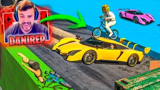 CORRE O TE ATROPELLO EN BICI! HAGO UNA JUGADA MUY ARRIESGADA!! - GTA 5 ONLINE