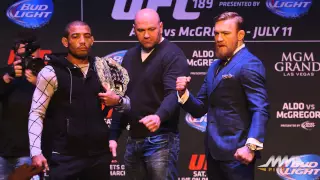 UFC 189 World Tour: Jose Aldo vs. Conor McGregor Staredown (NY)