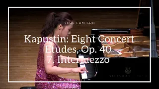 [손열음 Yeol Eum Son] 카푸스틴: 8개의 연주회용 연습곡 중 7. 인터메조 Kapustin: Eight Concert Etudes, Op.40- 7. Intermezzo