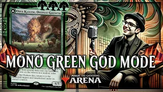 BECOMING AN MTG ARENA GOD | Ojer Kaslem, Deepest Growth Mono Green Deck Guide