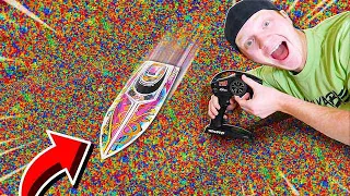 100MPH RC BOAT vs 1 MILLION ORBEEZ!