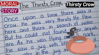 The Thirsty Crow Story || Moral Story in English || English Story Writing.