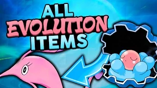 All Evolution Items in Pokemon! w/ Woopsire!