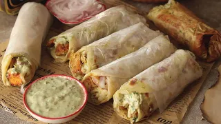 Chicken & Cheese Paratha Roll 😍 Recipe By Chef Hafsa