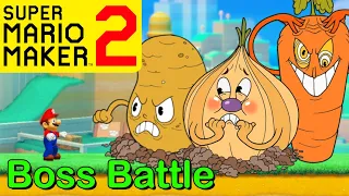 Mario Maker 2 - How to make THE ROOT PACK boss battles (Mario Maker 2 Boss ideas)(CUPHEAD bosses)