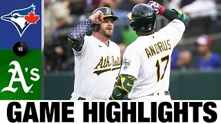 Blue Jays vs. A's Game Highlights (7/4/22) | MLB Highlights