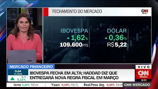 CNN MERCADO: Ibovespa sobe após fala de Haddad sobre âncora fiscal | 15/02/2023