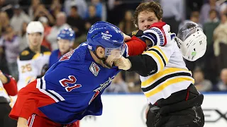 Two fights break out in the New York rangers vs Boston Bruins game (2022 NHL)