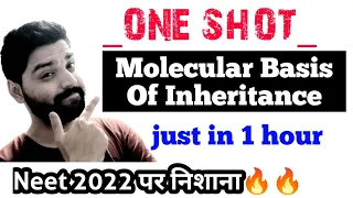 ONE SHOT: Molecular Basis Of Inheritance🔥🔥| Class 12 Biology | Neet 2022