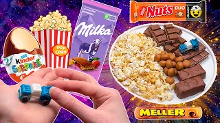 ASMR Candy | Opening Surprise Egg, Milka and Chika Sport Chocolate, Pop Corn, Meller, Nuts