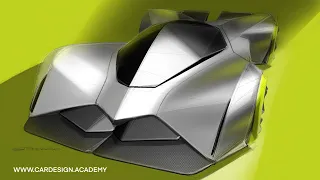 HyperCar Sketch Demo in Procreate, Using Gravity Sketch Screenshots