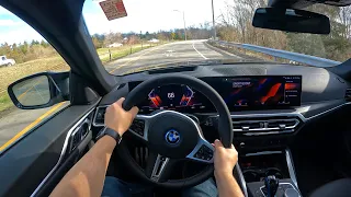 2022 BMW i4 M50 536 HP POV Drive - New Electric Sedan From BMW