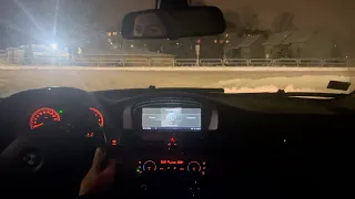 ASMR . No music. Night driving 🌙 in town