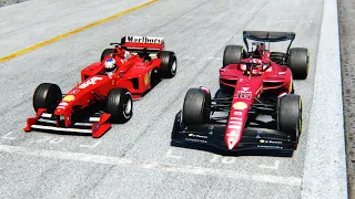 Ferrari F1 2022 F1-75 vs Ferrari F1 1999 (Schumacher) - COTA (Circuits of the Americas)