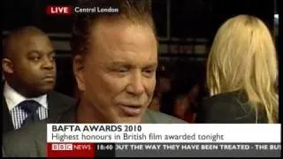 Mickey Rourke - BAFTA 2010 red carpet interview (BBC News, 21.02.10)