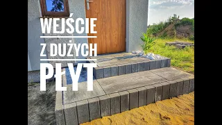 Tanie i szybkie wejście do domu z kostki / płyt tarasowych #brukarz #brukarzyoutube #paving