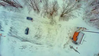 FPV Winter over Al Quaal Ishpeming Michigan