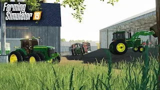 FS19- BUSY DAY ON THE FARM! FEEDING CATTLE SILAGE & STRAW