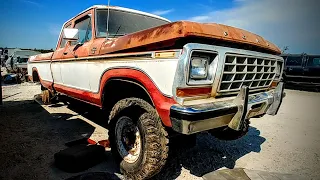 1979 Ford 4x4 F250 Ranger XLT Farm Truck Junkyard Find