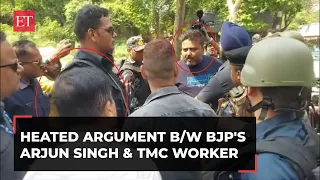 Caught on cam: Heated argument erupts between BJP's Barrackpore candidate Arjun Singh and TMC worker