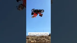 Amazing Africa Twin Backflip                                       #afrikatwin #backflip #supermoto