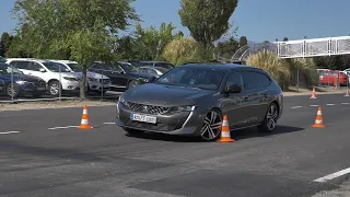 Peugeot 508 SW 2019 - Maniobra de esquiva (moose test) y eslalon | km77.com