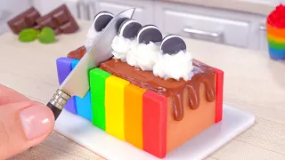 Best Of Miniature Rainbow Chocolate Cake Decorating | 500+ Miniature Rainbow and Chocolate Cake Idea