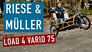 Riese und Müller Load4 75 cargo bike Enviolo Bosch Cargo Line Motor Cargobike Cargovelo