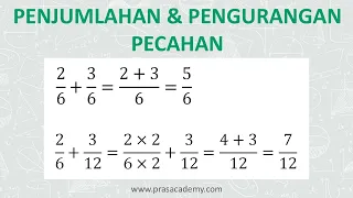 Penjumlahan dan pengurangan pecahan   Matematika SMP Kelas 7   Pras Academy