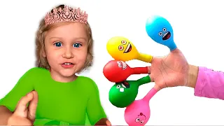 Pretends to play with her Magic balloon | Bobosiki TV Kids Songs